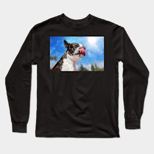 Boston Terrier v Peanut Butter Long Sleeve T-Shirt